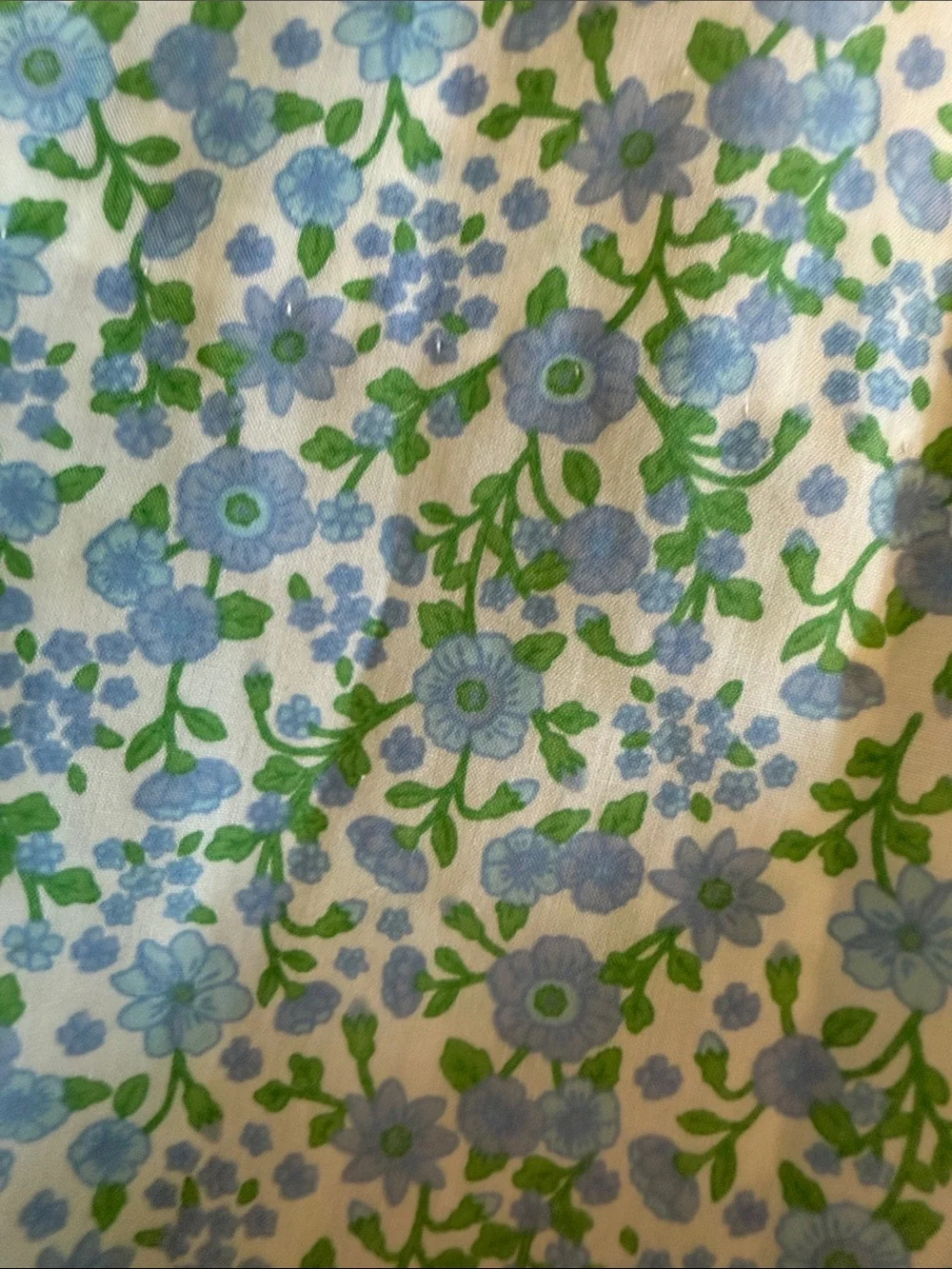 Little English Blue & Green Floral Ruffle Dress